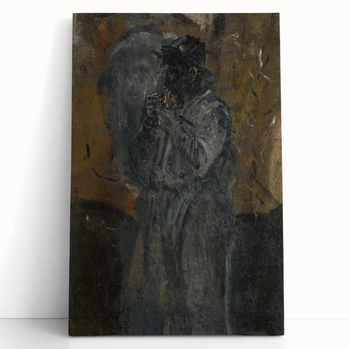 Impressionism Wall Art - Mysterious Figure of a Man - Dark Moody Art Print