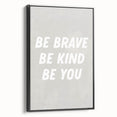 Framed Nursery Art – Be Brave Be Kind Kids Room Wall Print