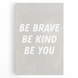 Framed Nursery Art – Be Brave Be Kind Kids Room Wall Print
