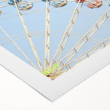 Art deco poster featuring vibrant summer scene on rolled canvas, ideal for dining room wall art.