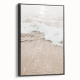 Black and white vintage poster art of a summer landscape on framed canvas, suitable for bedroom wall decor.