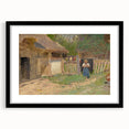 Romantic Art Prints: "Girl in a Farmyard" by László Mednyánszky
