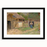 Romantic Art Prints: "Girl in a Farmyard" by László Mednyánszky