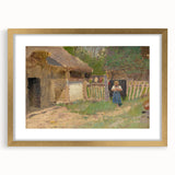 Romantic Art Prints: "Girl in a Farmyard" by László Mednyánszky
