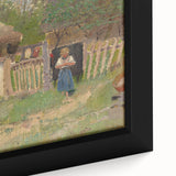 Romantic Art Prints: "Girl in a Farmyard" by László Mednyánszky