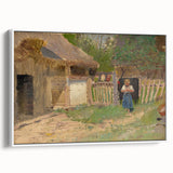 Romantic Art Prints: "Girl in a Farmyard" by László Mednyánszky