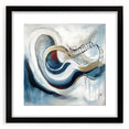 Colorful Abstract Wall Art – Navy, Gold & Red Modern Flow Design