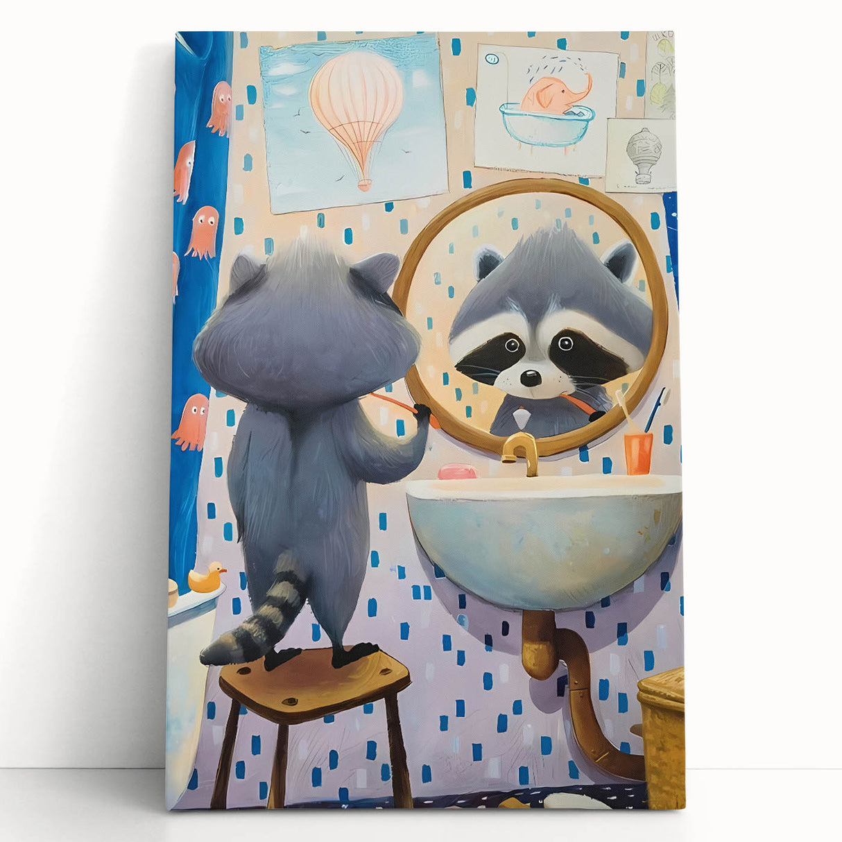 Morning Raccoon - Boys Room Wall Art Kids Wall Art Prints