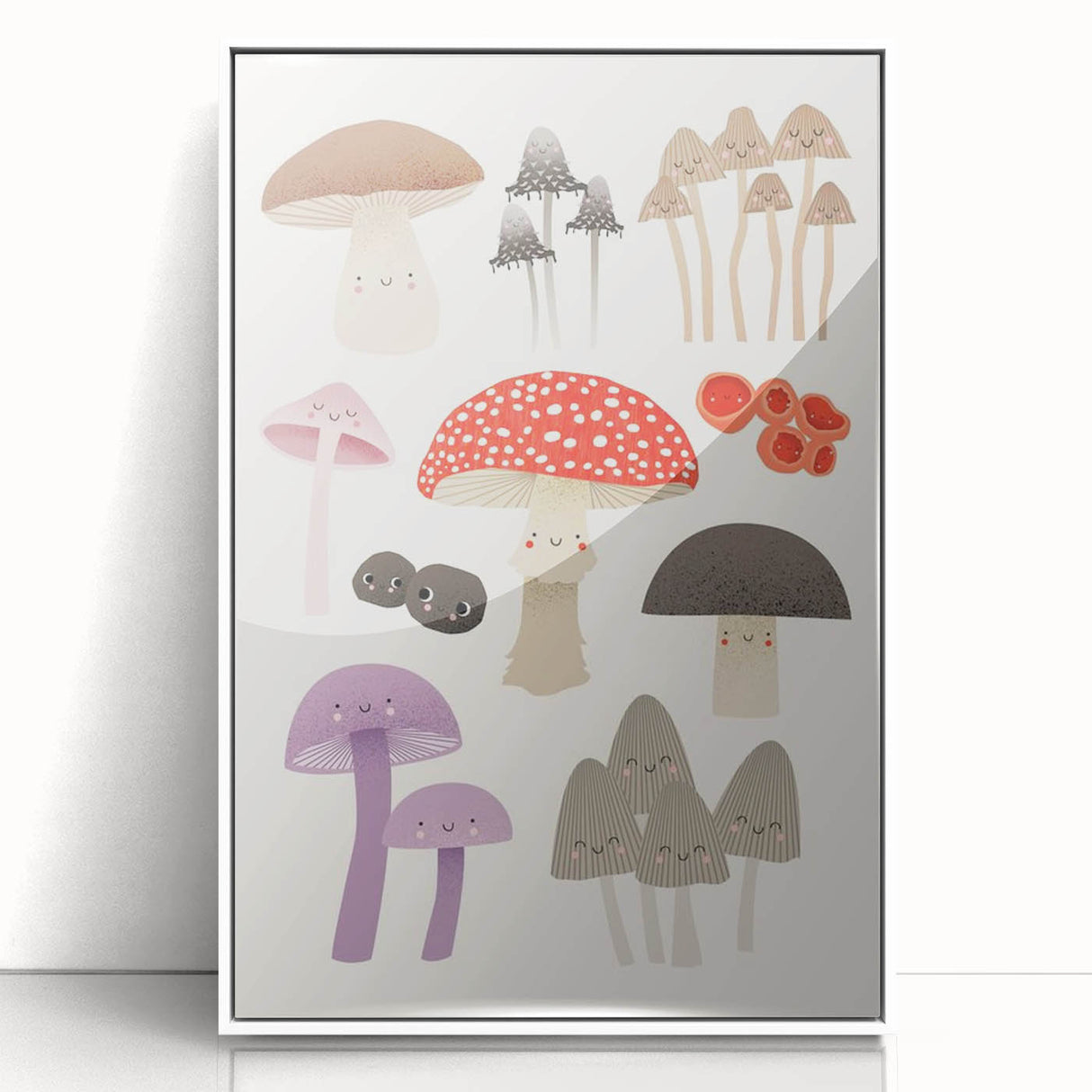 Whimsical Mushroom Illustration Print - Kids Room Art