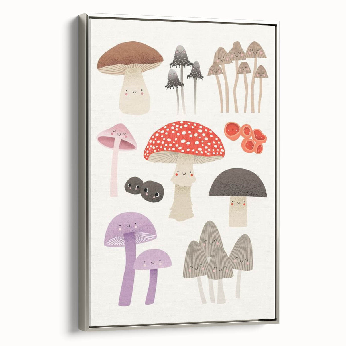 Whimsical Mushroom Illustration Print - Kids Room Art