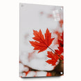 Large abstract wall art depicting vibrant autumn colors on acrylic glass, suitable for bedroom or dining room decor.