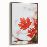 Framed canvas featuring a vintage-style landscape painting with autumnal hues, ideal for bedroom wall art.
