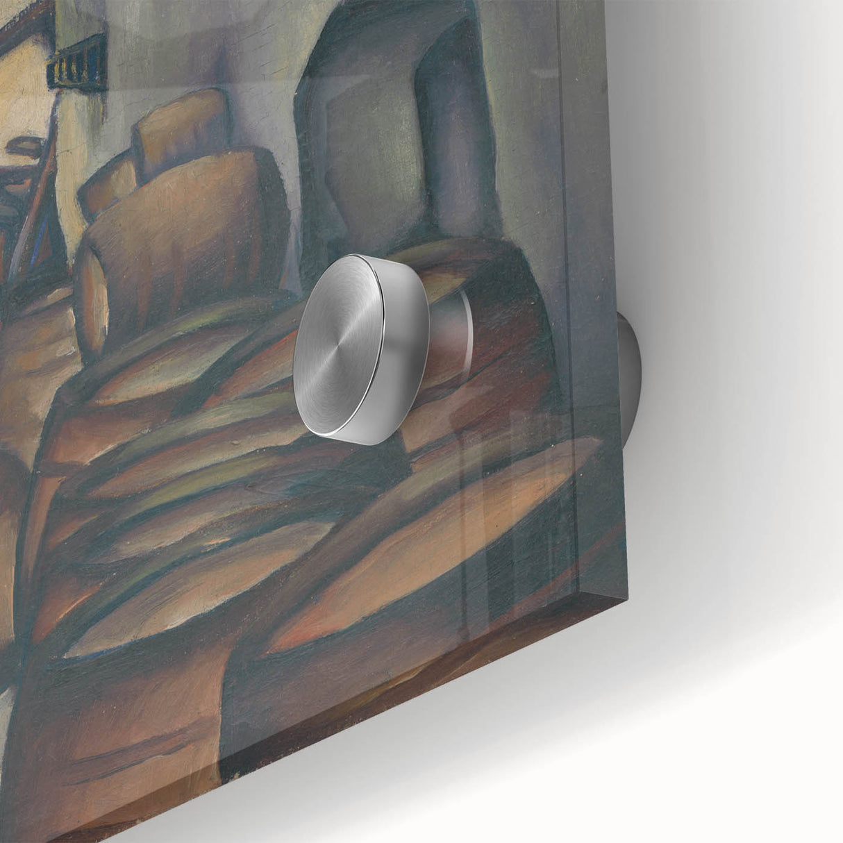 Expressionist Art of Barrel-Laden Courtyard - Abstract Expressionism Print