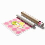 Extra large rolled print featuring delicate floral art in soft pastel shades, ideal for classy bathroom wall art.