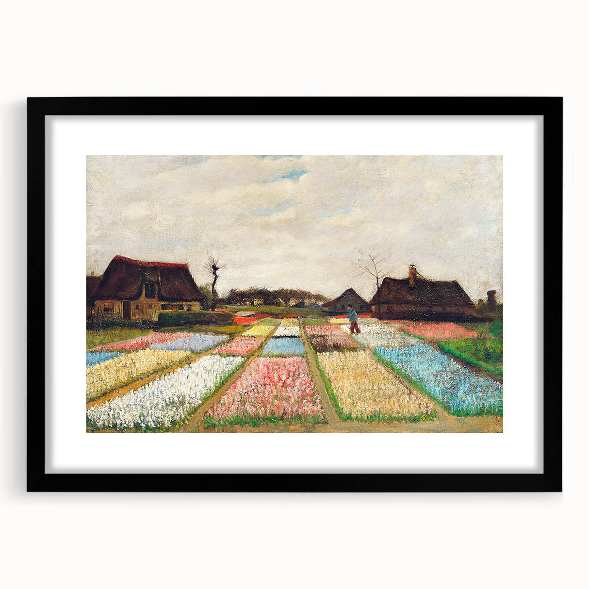 Impressionist Landscape - Flower Beds in Holland by Vincent van Gogh Print