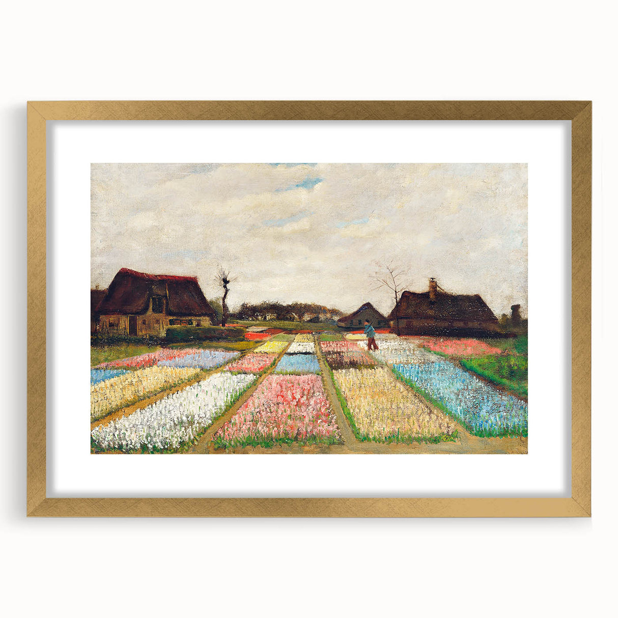 Impressionist Landscape - Flower Beds in Holland by Vincent van Gogh Print
