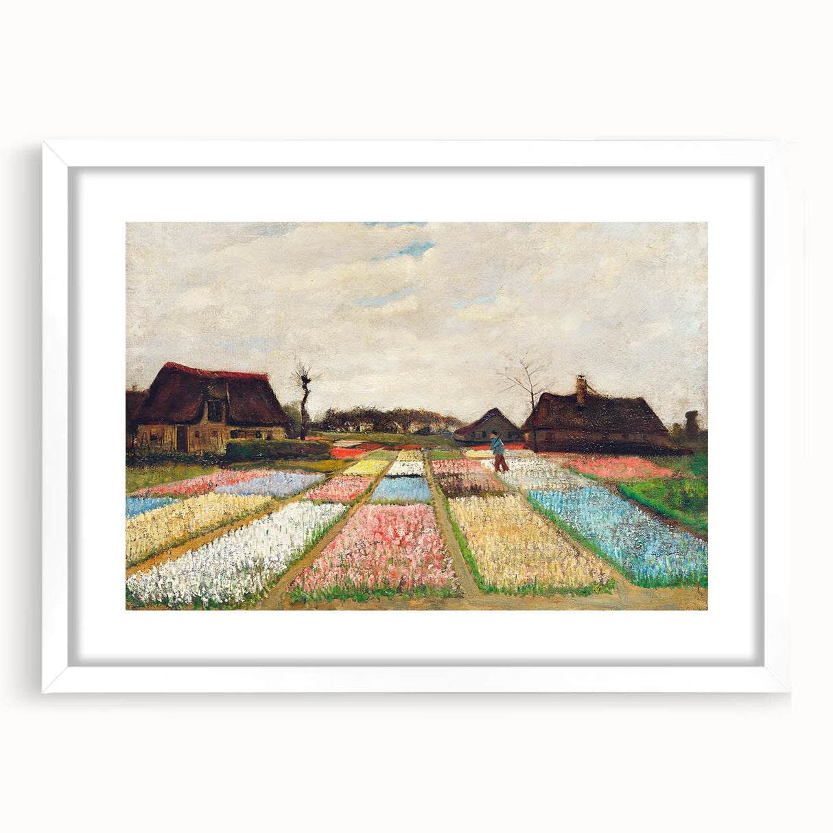 Impressionist Landscape - Flower Beds in Holland by Vincent van Gogh Print