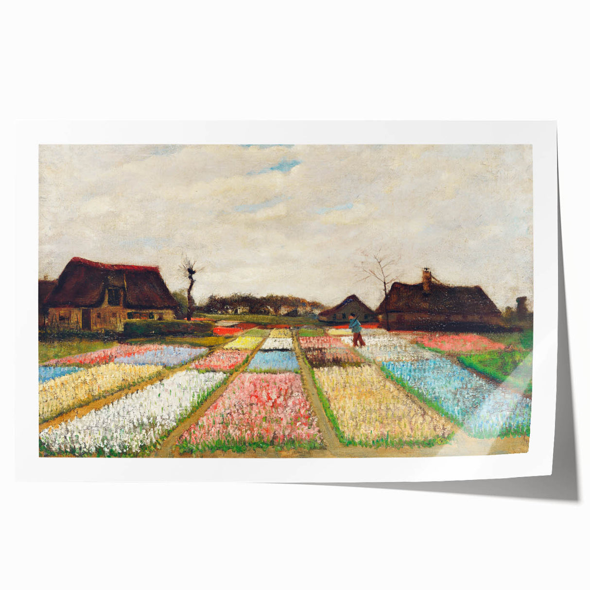 Impressionist Landscape - Flower Beds in Holland by Vincent van Gogh Print