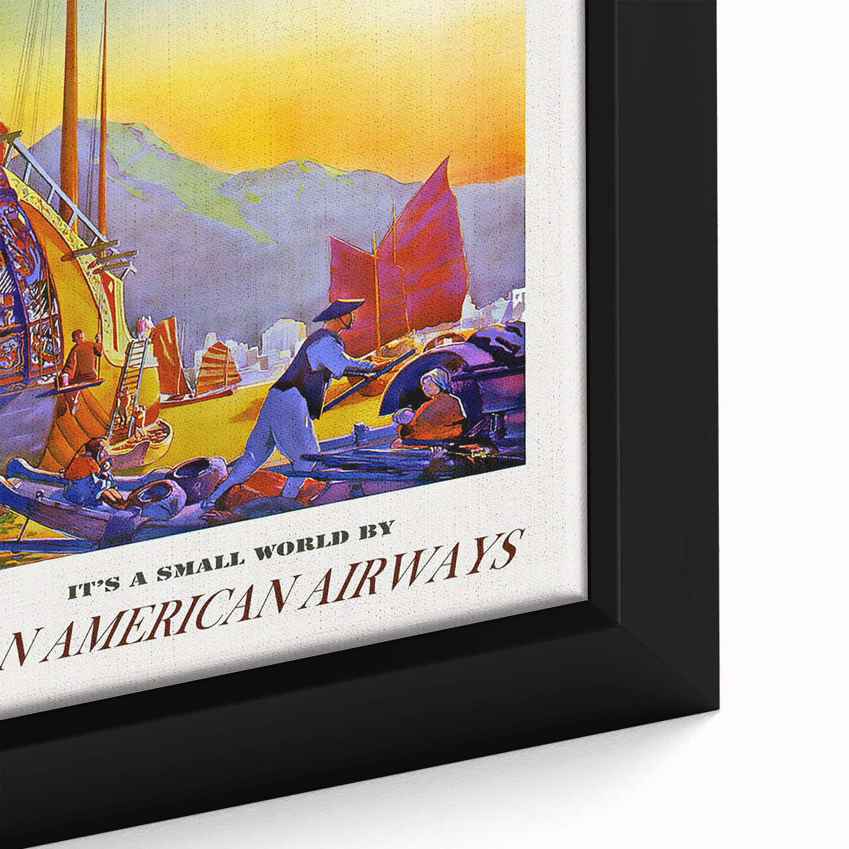 Vintage Transpacific Flight Poster - Retro World Travel Wall Art