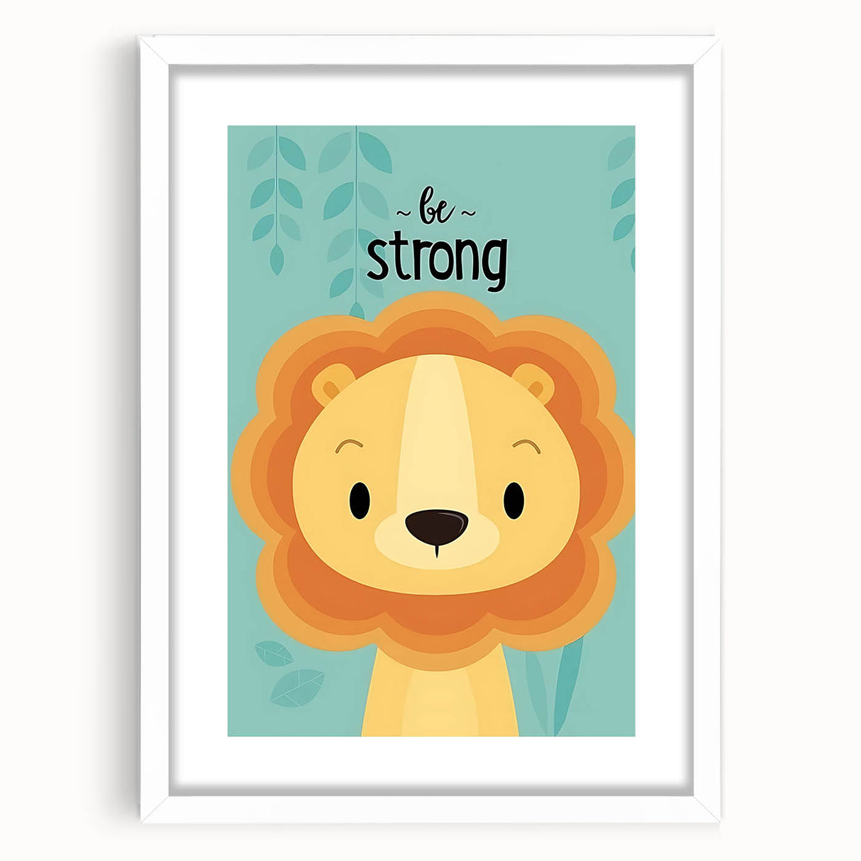 Vertical (CopyBe Strong Lion - Boys Room Wall Art Kids Wall Art Prints