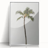 Art deco poster featuring a stylized summer scene in pastel colors, framed in white acrylic, suitable for nursery wall art.