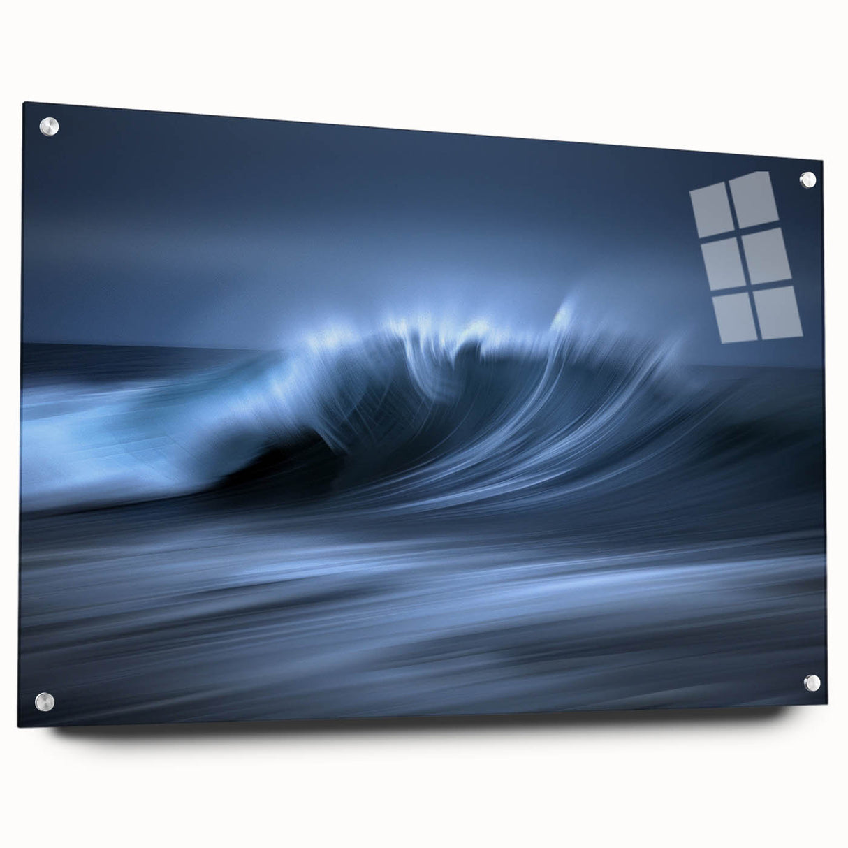 Crashing Blue Wave Wall Art – Abstract Ocean Motion Photography