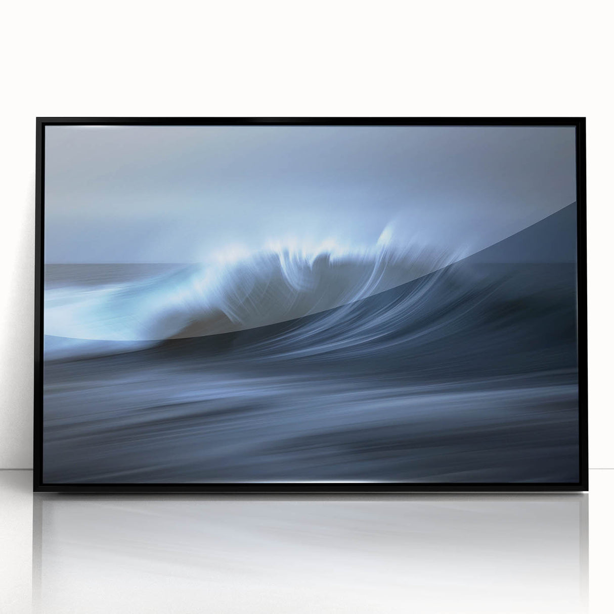 Crashing Blue Wave Wall Art – Abstract Ocean Motion Photography