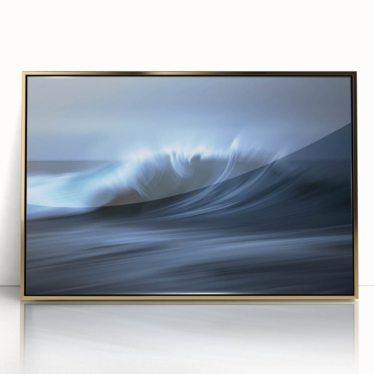 Crashing Blue Wave Wall Art – Abstract Ocean Motion Photography