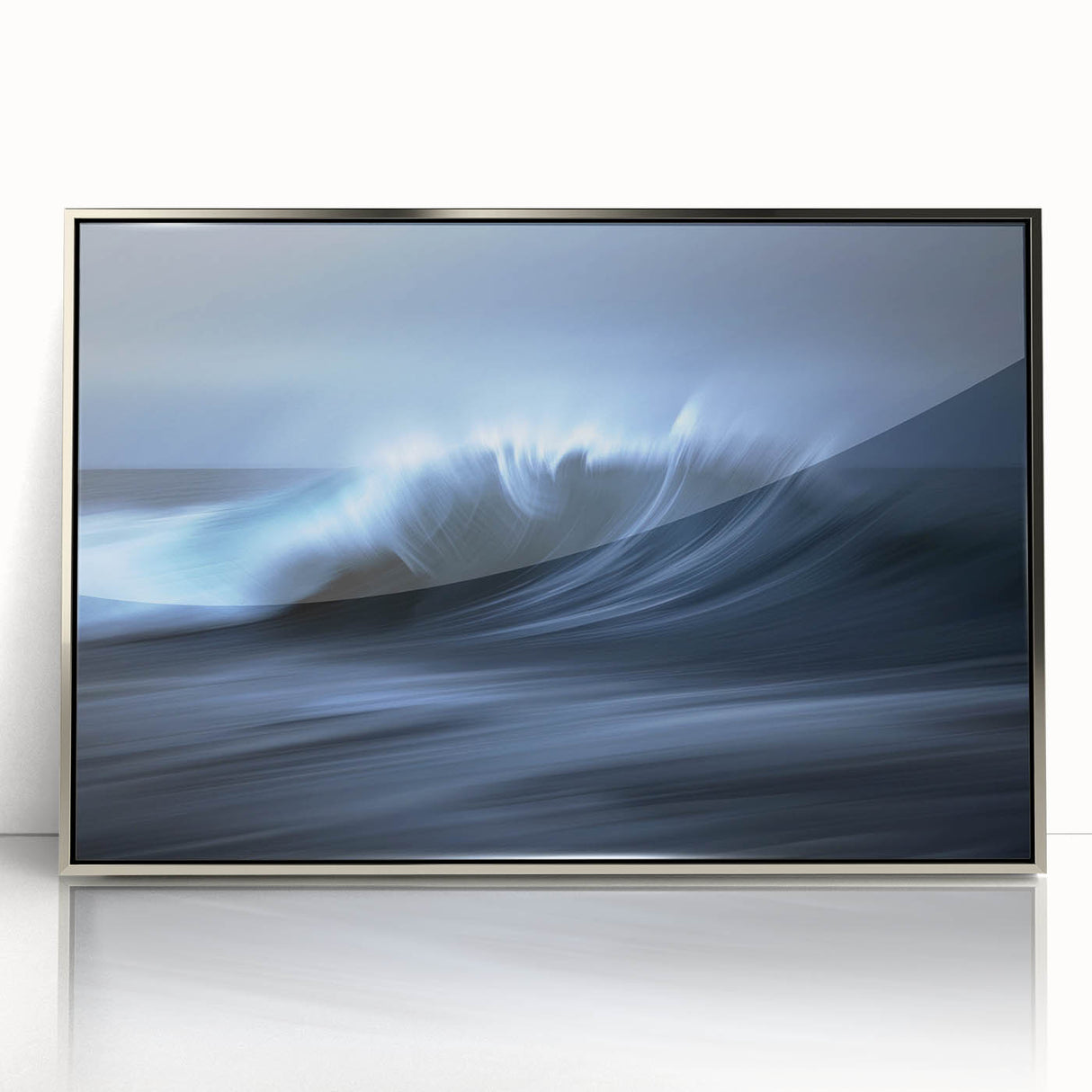 Crashing Blue Wave Wall Art – Abstract Ocean Motion Photography