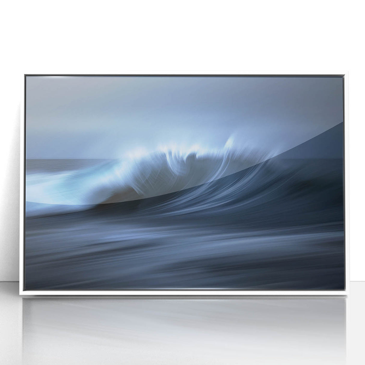 Crashing Blue Wave Wall Art – Abstract Ocean Motion Photography