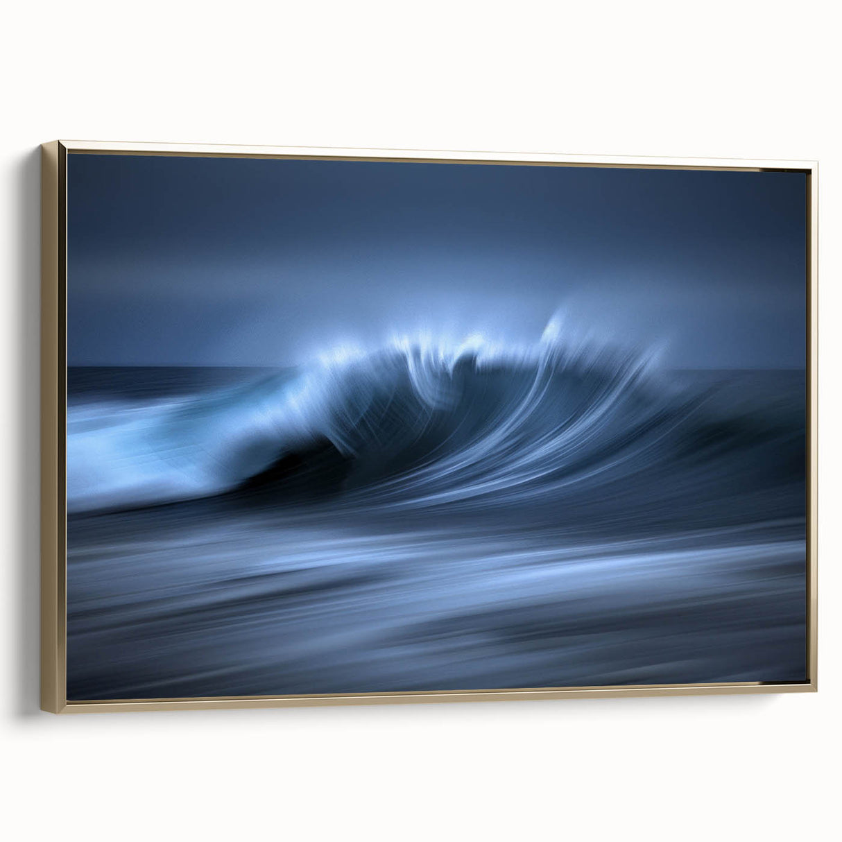 Crashing Blue Wave Wall Art – Abstract Ocean Motion Photography