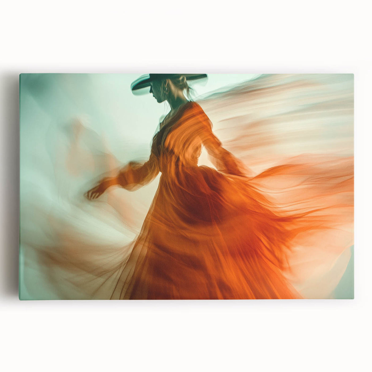 Whirl of Emotion – Expressive Silhouette in Flowing Wall Art