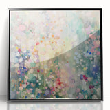 Framed acrylic artwork featuring abstract splatters in bold black and white, perfect for modern home decor. Ideal for enhancing artistic spaces with contemporary flair.