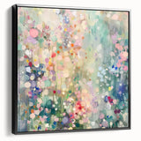 Framed canvas artwork displaying abstract splatters in shades of black, offering a modern aesthetic for contemporary home decor. Ideal for living rooms or office spaces.