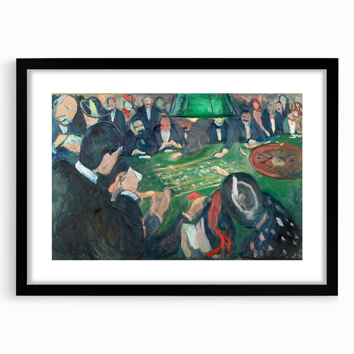 Expressionist Roulette Scene – Vibrant Abstract Casino Canvas Wall Art