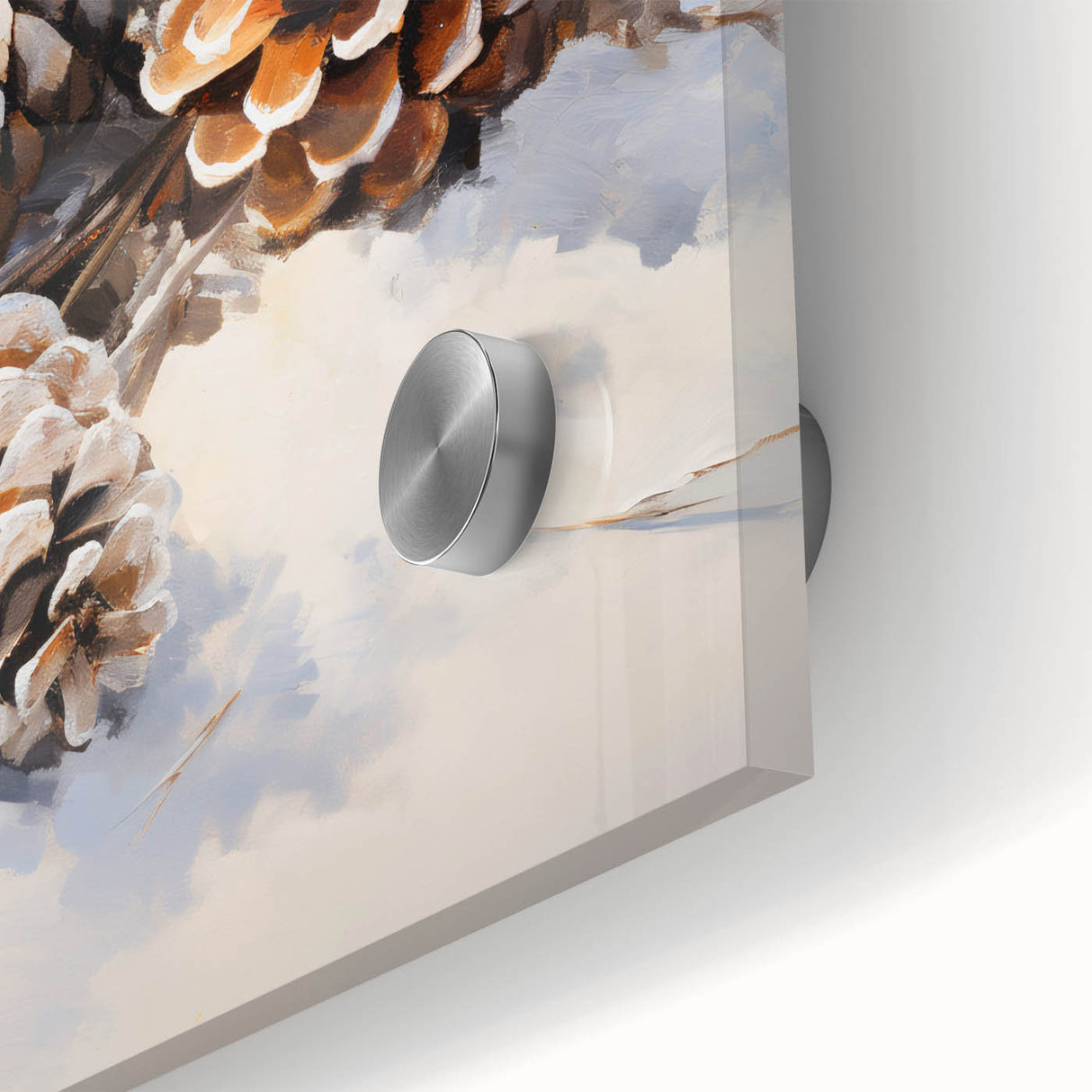 Snowy Pinecones in Winter – Rustic Christmas Wall Decorations