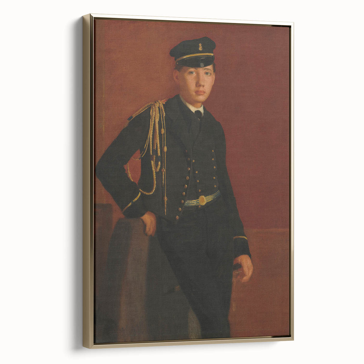 Achille De Gas in the Uniform of a Cadet - Portrait by Edgar Degas