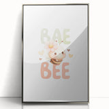 Cute Baby Bee Girls Room Wall Art – Nursery Animal Print