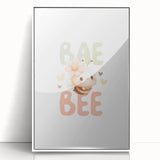 Cute Baby Bee Girls Room Wall Art – Nursery Animal Print