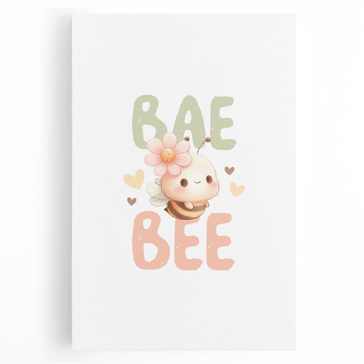 Cute Baby Bee Girls Room Wall Art – Nursery Animal Print