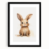 Adorable Fluffy Bunny Nursery Wall Art - Baby Room Decor