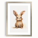 Adorable Fluffy Bunny Nursery Wall Art - Baby Room Decor