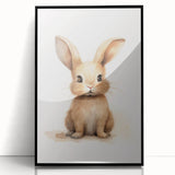 Adorable Fluffy Bunny Nursery Wall Art - Baby Room Decor