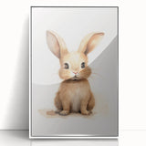 Adorable Fluffy Bunny Nursery Wall Art - Baby Room Decor
