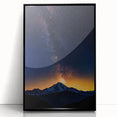 Framed acrylic landscape art showcasing vibrant colors and intricate details of a serene nature scene, featuring a sleek black frame that enhances its modern appeal. Perfect for adding elegance to home decor.