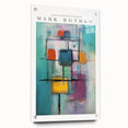 Large abstract wall art by Mark Rothko, featuring bold red and black hues on acrylic glass.