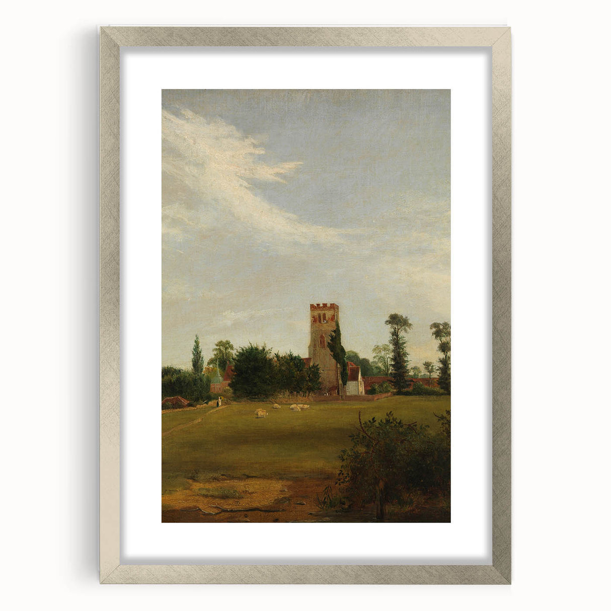 Charming Realism Art Print – Tottenham Church Landscape