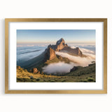 Textured abstract art print depicting a Kenyan landscape in earth tones on a framed canvas, suitable for bedroom decor.