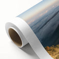 Art deco poster of African scenery in pastel shades on rolled canvas, ideal for nursery wall art.