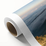 Art deco poster of African scenery in pastel shades on rolled canvas, ideal for nursery wall art.